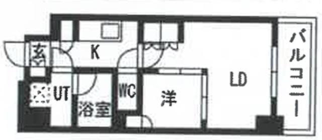 ウエリスアーバン守口(1LDK/6階)の間取り写真