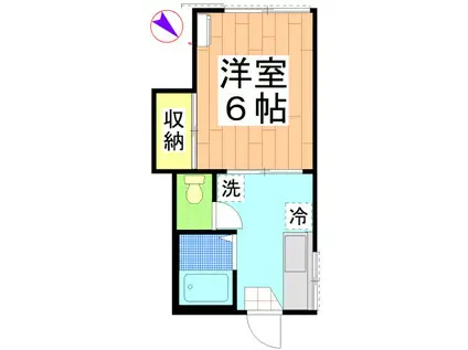 ニューグリーンハイツ(1K/1階)の間取り写真