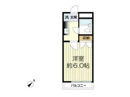 ホワイトハウス V(1K/1階)の間取り写真