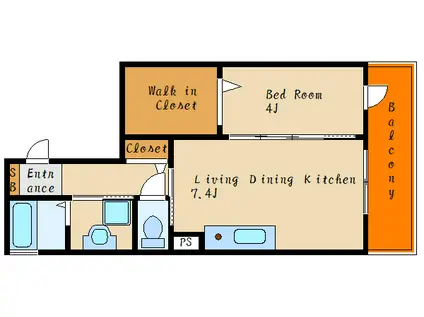 LALA錦が丘(1LDK/3階)の間取り写真