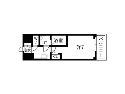 サムティ姫島フェリチェート(1K/7階)の間取り写真