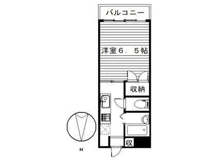 メゾンスタルク(1K/3階)の間取り写真