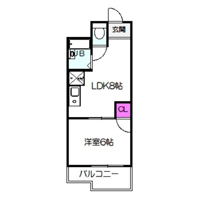 パークリッジ現代(1LDK/6階)の間取り写真