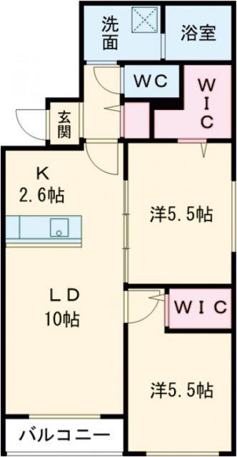 BIBOスクエア千歳(2LDK/3階)の間取り写真