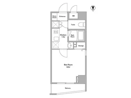 KDXレジデンス早稲田鶴巻(1K/8階)の間取り写真