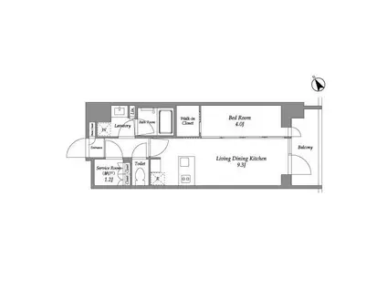 シーズンフラッツ大森西(1SLDK/6階)の間取り写真