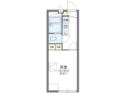 レオパレスカサベルデ(1K/1階)の間取り写真