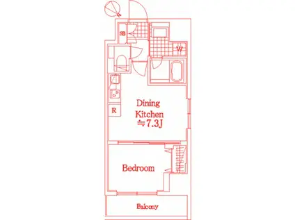 リヴシティ横濱関内弐番館(1DK/5階)の間取り写真