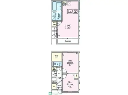 F&FII(2LDK/1階)の間取り写真
