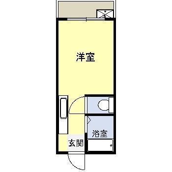 レジデンス11番館(ワンルーム/2階)の間取り写真