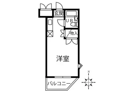 SUN VISTA 池上(ワンルーム/2階)の間取り写真