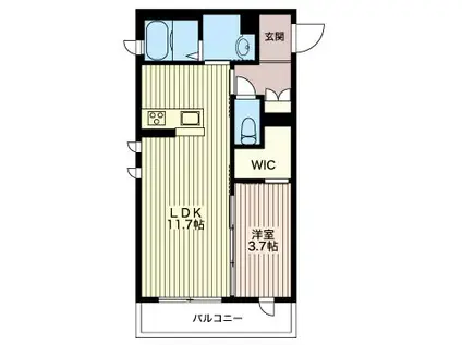 メゾンRC(1LDK/1階)の間取り写真