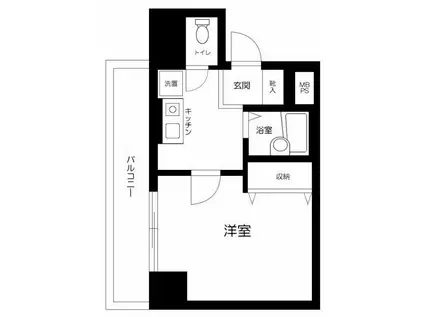 ヴェルステージ練馬(1K/8階)の間取り写真