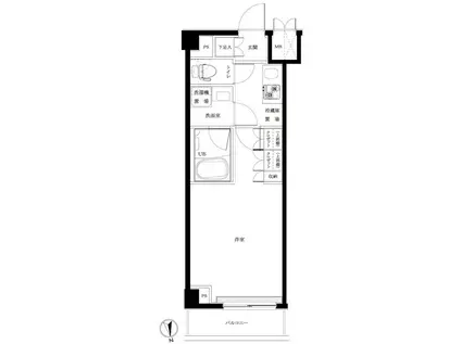 ルーブル大森西弐番館(1K/4階)の間取り写真