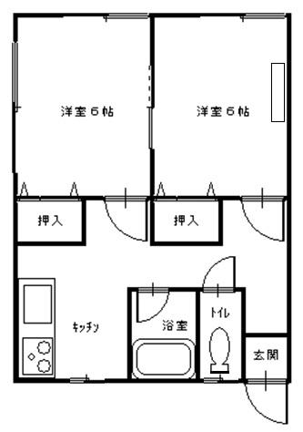 ルミエールスズキVI(2K/2階)の間取り写真