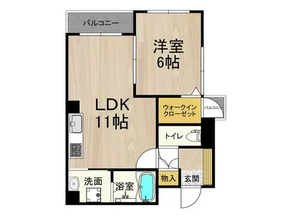 M.HILLS西本町(1LDK/4階)の間取り写真