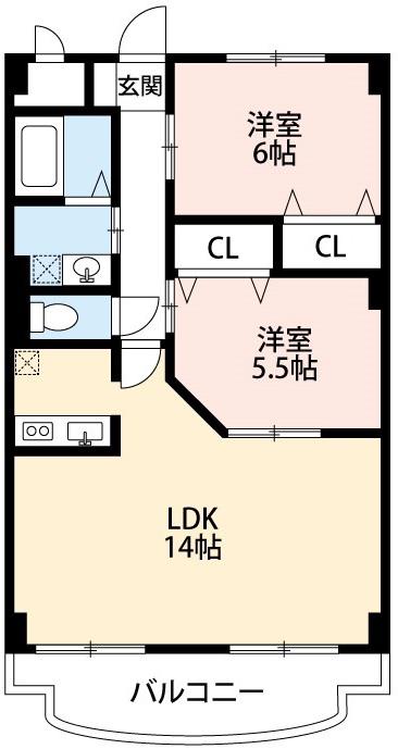 アヴァンセ・M(2LDK/3階)の間取り写真