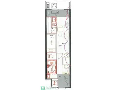 リフィオ成増(ワンルーム/1階)の間取り写真