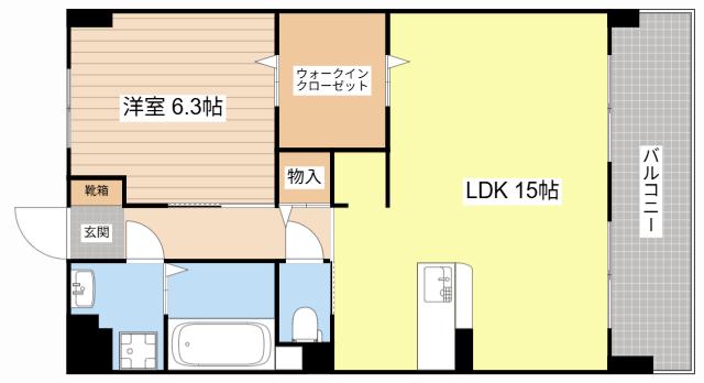 Y&M 祇園(1LDK/4階)の間取り写真
