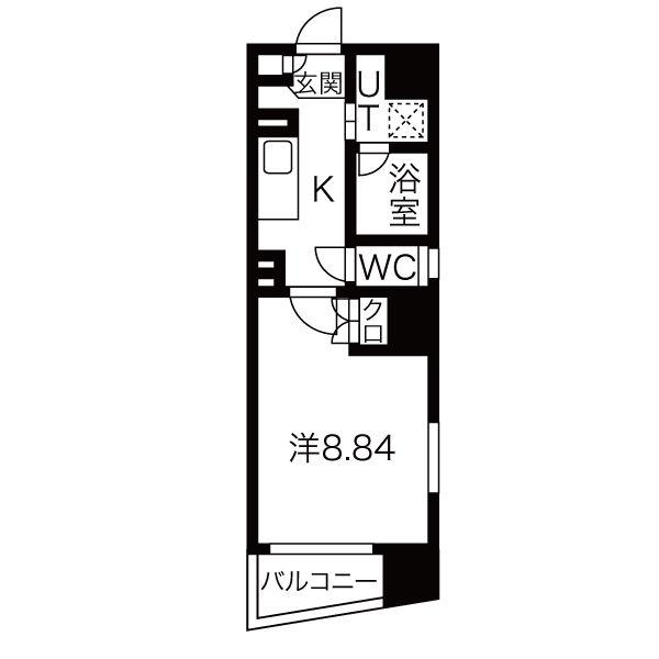 アールズタワー東山公園(1K/6階)の間取り写真