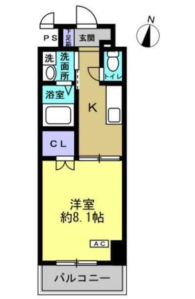 LA BRISE DOUCE(1K/1階)の間取り写真