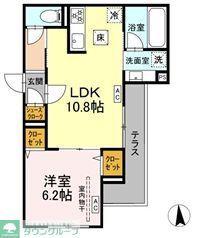 エスペリア栄町(1LDK/2階)の間取り写真