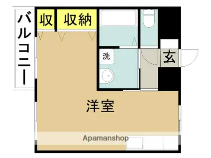 Y.Kビレッジ恒久(ワンルーム/3階)の間取り写真