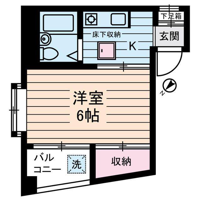 スタークイン大島(1K/2階)の間取り写真