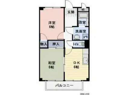 サープラスII市川 A・B(2DK/1階)の間取り写真