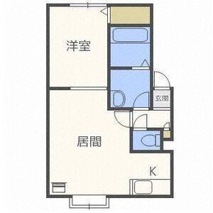 オラシオン(1LDK/2階)の間取り写真