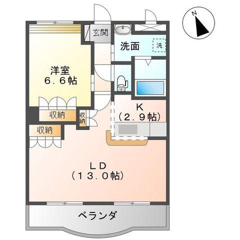 サイネリアKI(1LDK/1階)の間取り写真
