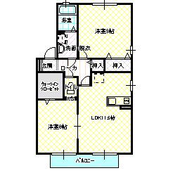 サニーコート(2LDK/1階)の間取り写真