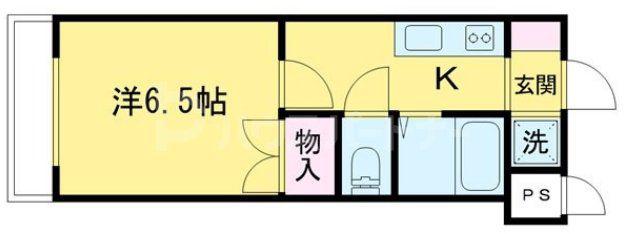 サニーコート(1K/2階)の間取り写真
