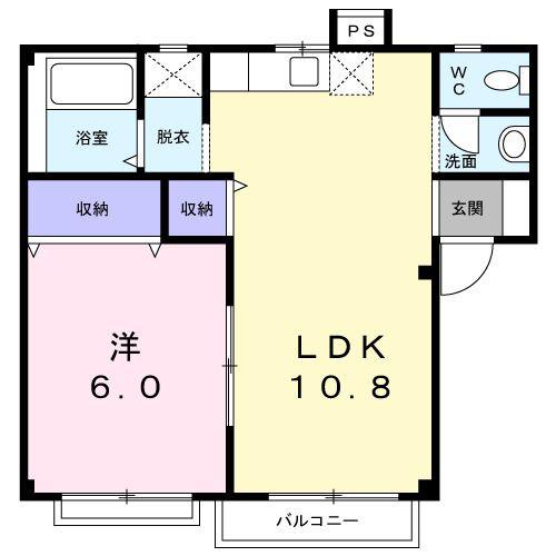 マリッチYSC(1LDK/1階)の間取り写真