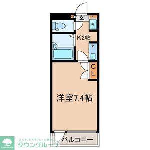 リバーフロントプラザ(1K/1階)の間取り写真