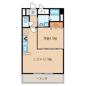 E.POPULARII(1LDK/2階)の間取り写真