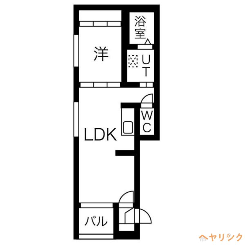 ハーモニーテラス上飯田北町(1LDK/3階)の間取り写真