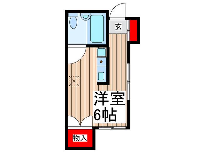 サカエハイツII(ワンルーム/1階)の間取り写真