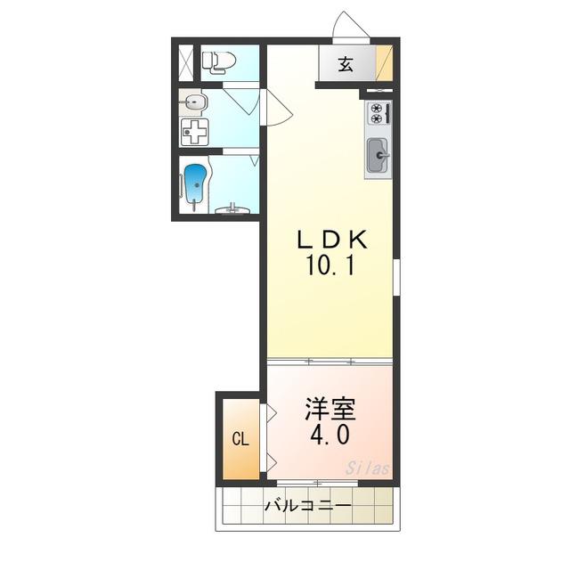 FSTYLE出島海岸通(1LDK/3階)の間取り写真