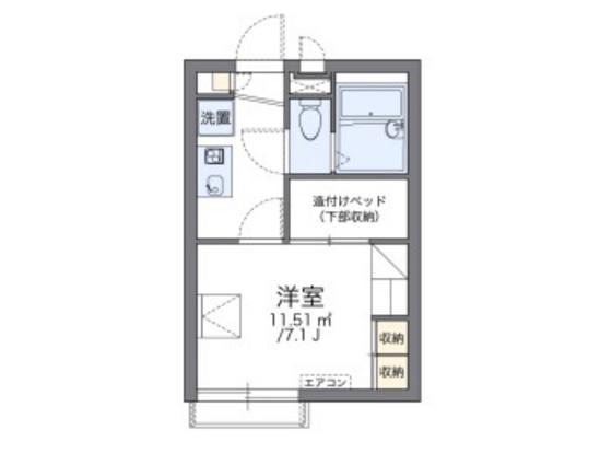 レオパレス操(1K/2階)の間取り写真