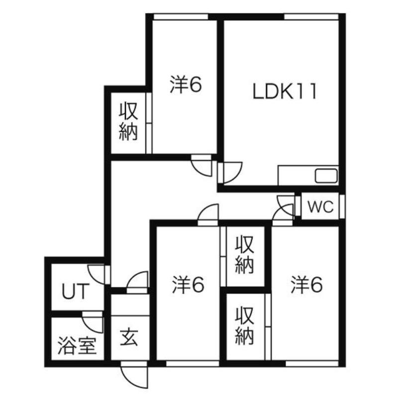ロッチング清田(3LDK/2階)の間取り写真