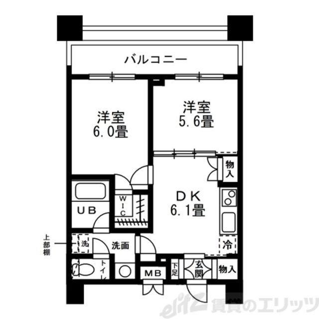 レジディア錦糸町(2DK/11階)の間取り写真