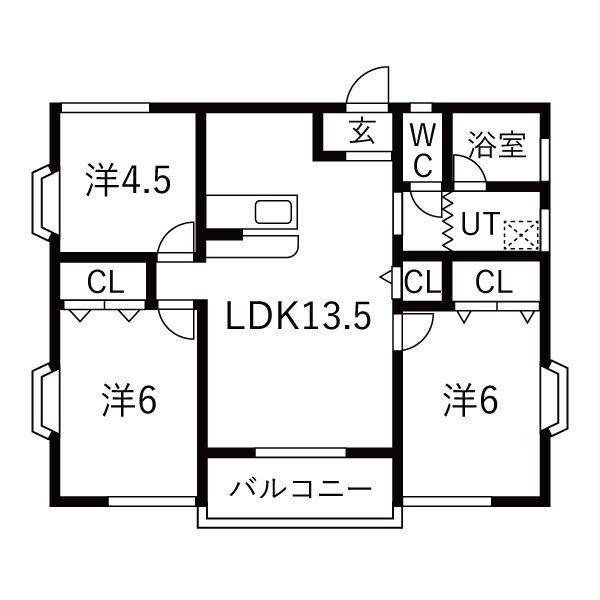 アイギハイツ(3LDK/2階)の間取り写真