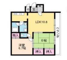 サングレール長岡京(2LDK/2階)の間取り写真