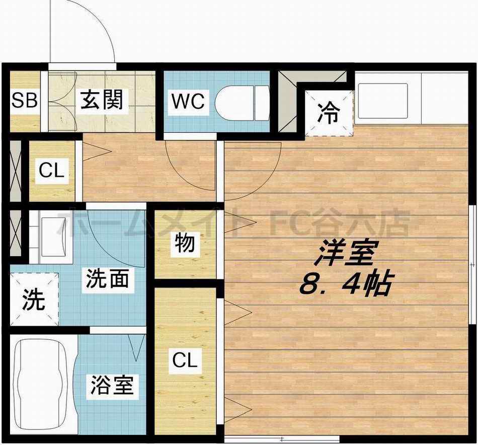 D-ROOMFUTABA2(1K/2階)の間取り写真