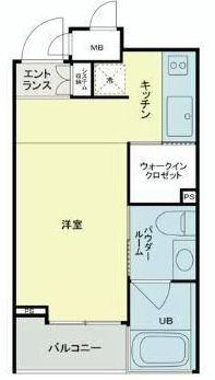 ベルファース新橋(ワンルーム/3階)の間取り写真