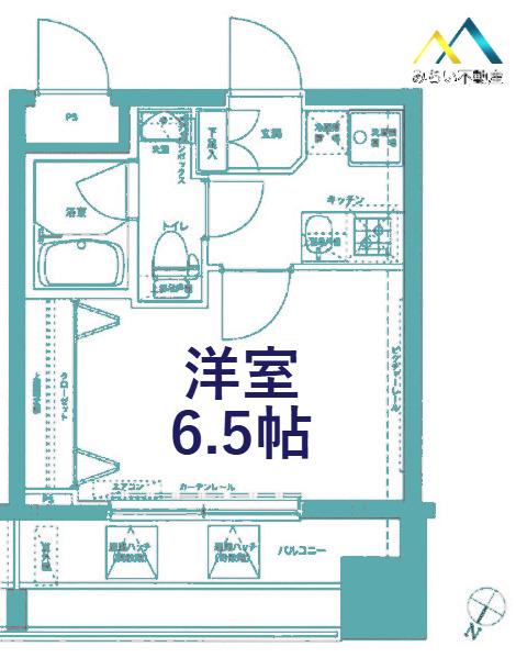 リクレイシア西横浜(1K/8階)の間取り写真