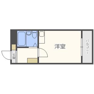 メゾン横堤(ワンルーム/2階)の間取り写真