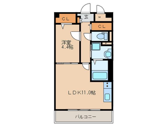 サンラルーチェ博多南(1LDK/10階)の間取り写真