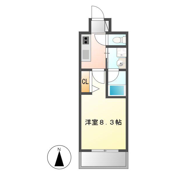 レーベスト志賀本通(1K/10階)の間取り写真